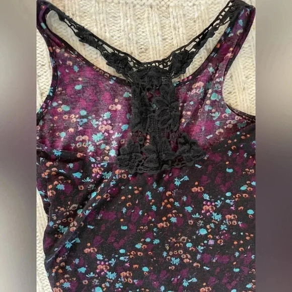 Mossimo Maxi‎ Dress purple size S flower pattern​ - Picture 3 of 4